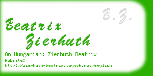 beatrix zierhuth business card